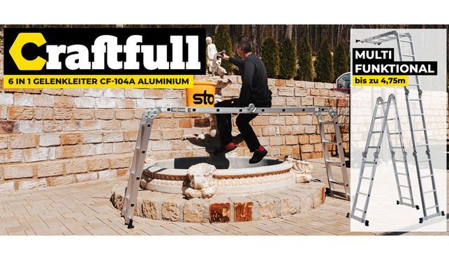  Craftfull Mehrzweckleiter CF-104A 6in1 