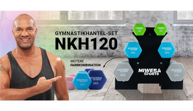 Miweba Sports Gymnastikhantel-Set NKH120 - Perfekt für Ihr Hanteltraining zuhause!