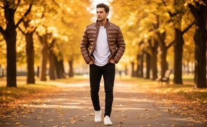 Reichstadt Echtleder Steppjacke mit Flex Zipper