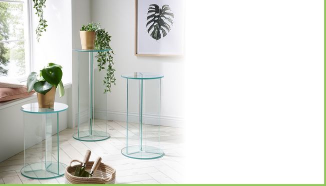 freiraum Blumentisch 4/150, in Klarglas, Glas