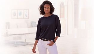 Leicht gerundeter Saum für einen modernen Look