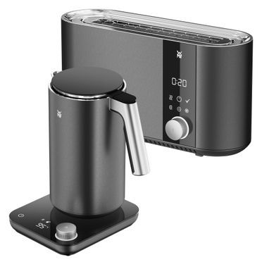 WMF Toaster und Wasserkocher Set 2-teilig Master Series, 1 langer Schlitz, 2 Scheiben, XXL-Toast, Wasserkocher doppelwandig, 1,3l