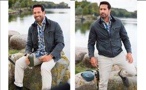 Robuster Look mit Badge und Wascheffekt