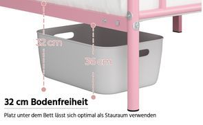 Zusätzlicher Stauraum unter dem Bett