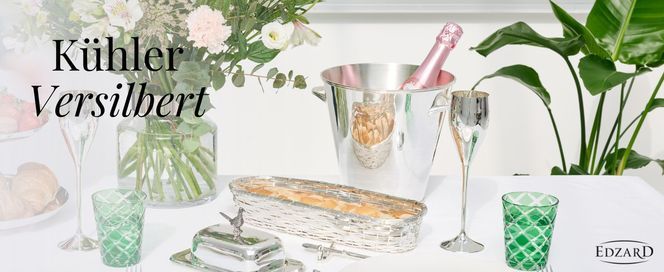 EDZARD versilberte Flaschenkühler setzen glänzende Akzente auf jedem Tisch