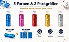 Fünf Farben und zwei praktische Packgrößen