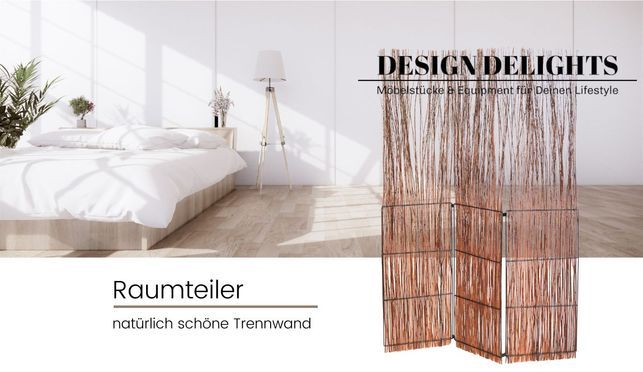 Paravent „Nature“, Weide Raumtrenner