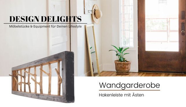 Wandgarderobe „Unikat“ aus Treibholz
