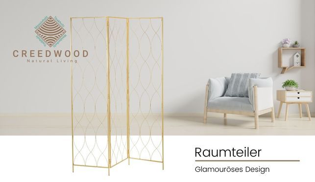 Raumteiler „Lounge“, Metall Paravent