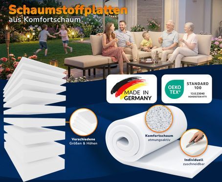 Schaumstoffplatten aus Komfortschaum