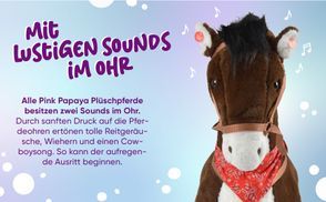 Holzpferd Pink Papaya Für Garten - XXL Spielpferd Mit Mähne & Schweif Für Kinder
