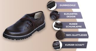 Haferlschuhe mit vielen Funktionen in Dunkelbraun