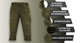 Knielange Hose mit vielen Funktionen