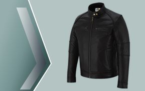Lederjacke mit Innenfutter aus Polyester