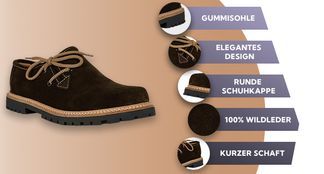 Haferlschuhe mit vielen Funktionen in Dunkelbraun
