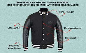 Funktion der College Jacke beeindruckende Eigenschaften