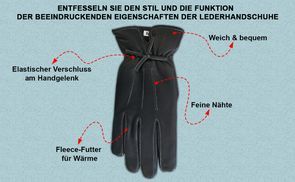 Funktion der Lederhandschuhe beeindruckende Eigenschaften