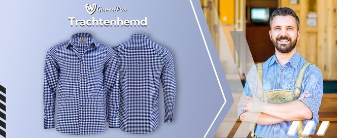 Klassisches Herren Trachtenhemd mit elegantem Karo & Brusttasche