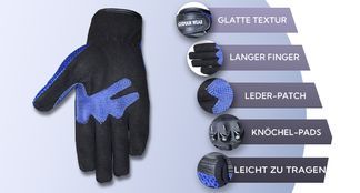 Motorradhandschuhe mit vielen Funktionen