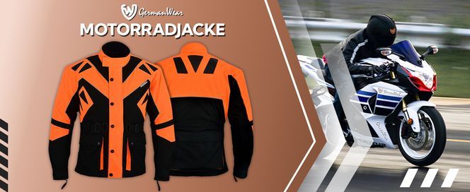 Textil Motorradjacke Kombigeeignet mit Protektoren für Herren