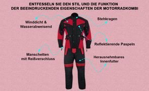 Funktion der Motorradkombi beeindruckende Eigenschaften