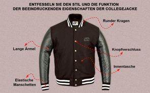 Funktion der College Jacke beeindruckende Eigenschaften