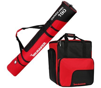 BRUBAKER Skitaschen Kombi Set Carver Pro Skischuhtasche und Skisack