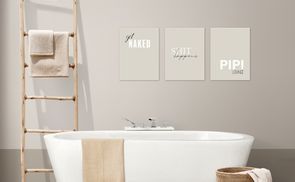 Moderne Badezimmerdeko mit Humor