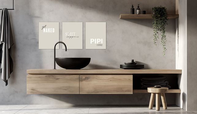 Moderne Sprüche fürs Badezimmer
