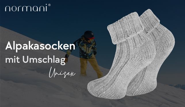 Alpakasocken mit Umschlag von NORMANI