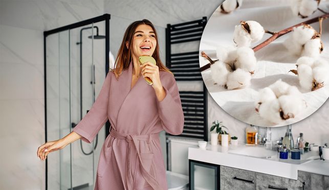 Hochwertiger Bademantel aus 100% Baumwolle