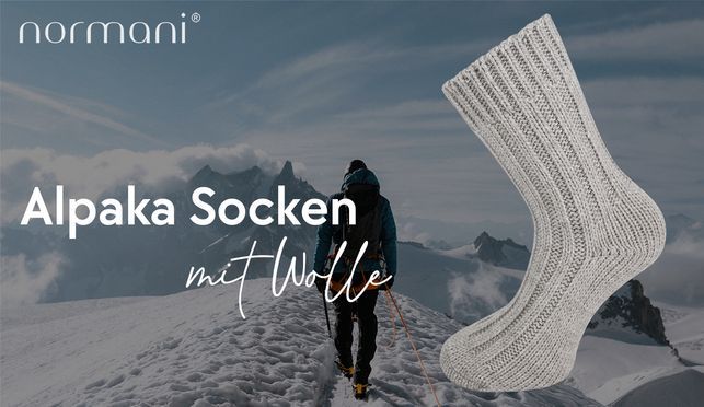 Wintersocken aus Alpakawolle von NORMANI