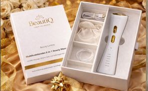 BeautiQ Gesichtsmassagegert Lumra PRO 6 in 1 [Neuheit], EMS, Lifting,  Anti-Aging Innovation, Full Inclusive Beauty Set, Radiofrequenz, LED,  Vibration, Tiefenreinigung, Lifting-Modus, Augenpflege, Khlung, Anti-Aging
