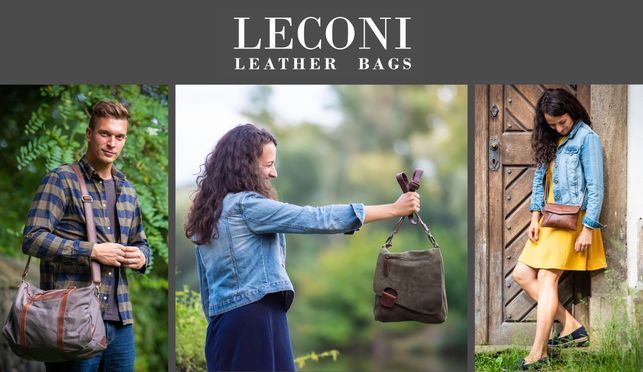 Markentaschen aus Leder & Canvas von LECONI