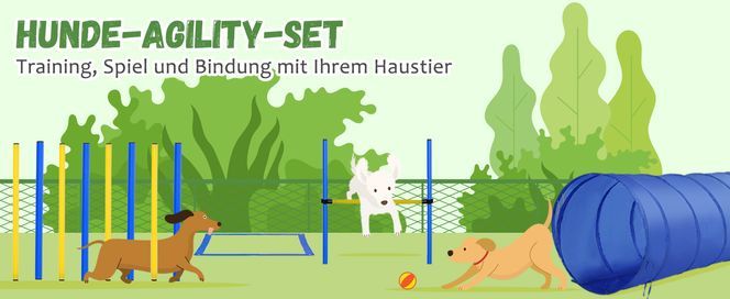 PawHut Hunde-Agility-Set - Training, Spiel und Bindung mit Ihrem Haustier