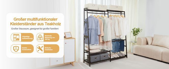 Garderobenständer aus 100% Bambus