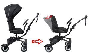 Schwarzer Luxus-Kinderwagen Chicco S3 All Terrain (Gebraucht) in Boniswil für CHF 79 - mit