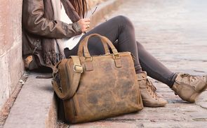 100% Echtleder mit Vintage Charakter