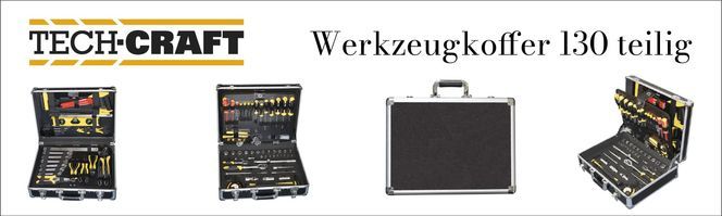 TECH-CRAFT Werkzeugkoffer 130 Tlg. 