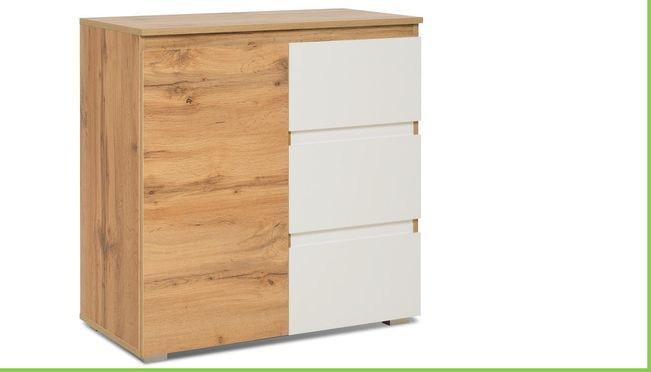 freiraum Kommode Ravenna, 80 x 80 x 40 cm (B/H/T), mit 1 Holztür, 3 Schubkästen und 1 Einlegeboden