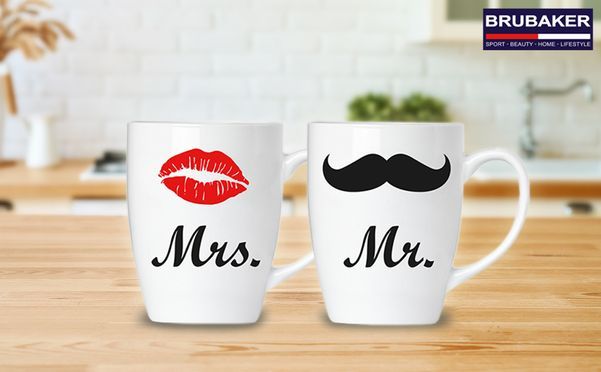 Lustige Statement Tassen im praktischen 2er Set 