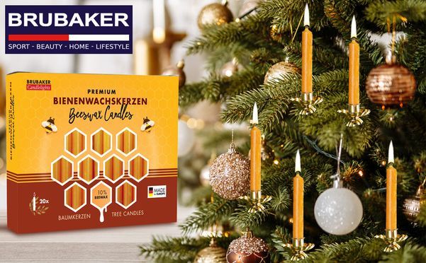 BRUBAKER Premium Bienenwachskerzen