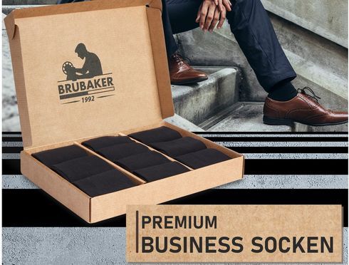 Komfortable Business Herrensocken im praktischen 10er Set mit Geschenkbox