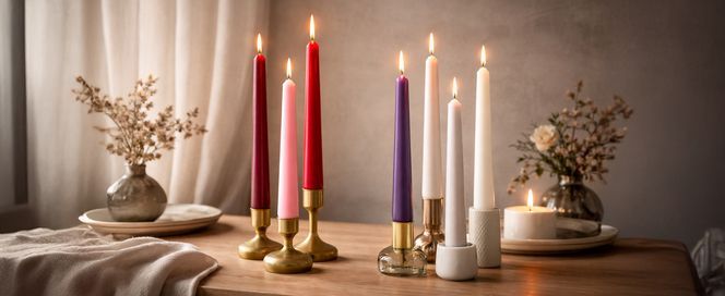 BRUBAKER Premium Spitzkerzen Lila