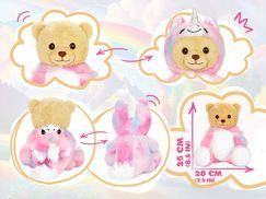 BRUBIES Teddy Einhorn – 25 Cm Plüschtier Im Einhornkostüm Mit Abnehmbarer Kapuze, Extra Weiches Fell, Kuscheliges Geschenk Für Kinder