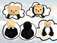 BRUBIES Teddy Pinguin – 25 Cm Plüschtier Im Pinguinkostüm Mit Abnehmbarer Kapuze, Weich & Kuschelig