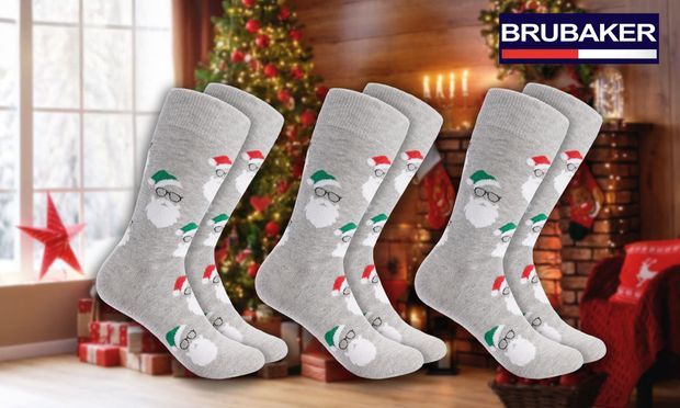 BRUBAKER Weihnachtssocken Weihnachtsmannbärte