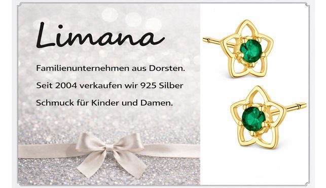 Vergoldeter Silberschmuck in Sternform aus 925 Sterling Silber
