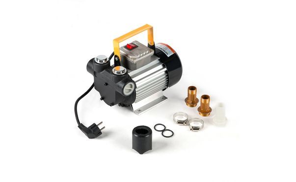 BJTDLLX Dieselpomp, 12 V, zelfaanzuigend, verwarmingsoliepomp, 175 W, 50 l/ min, biologische oliepomp, automatisch pistool, tankstation, brandstofpompen (transparante staaldraad, olieafvoerslang