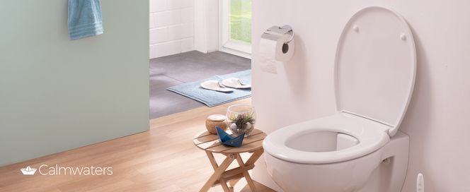Calmwaters Premium Toilettendeckel Original in Weiß, mit Absenkautomatik 